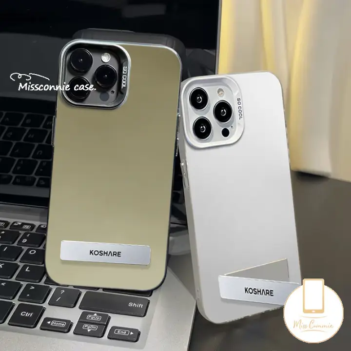 Case For Oppo A78 A5s A17 A55 A78 A17k A77 A7 A96 A74 A76 A52 A1K A98 A16 A12 A38 A57 A53 A18 A3s A5 A9 A58 A16s A31 A77s Reno 5 5F Simple Solid Color Foldable Bracket Plating Case