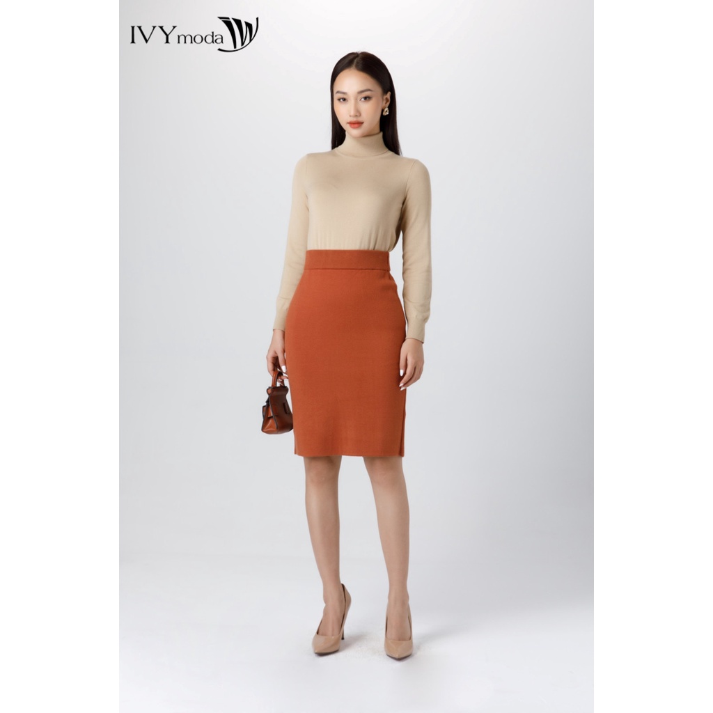 [CHỈ 14.8 - VOUCHER 15% ĐƠN 499K] Chân váy len dáng bút chì IVY Moda MS 30T0051