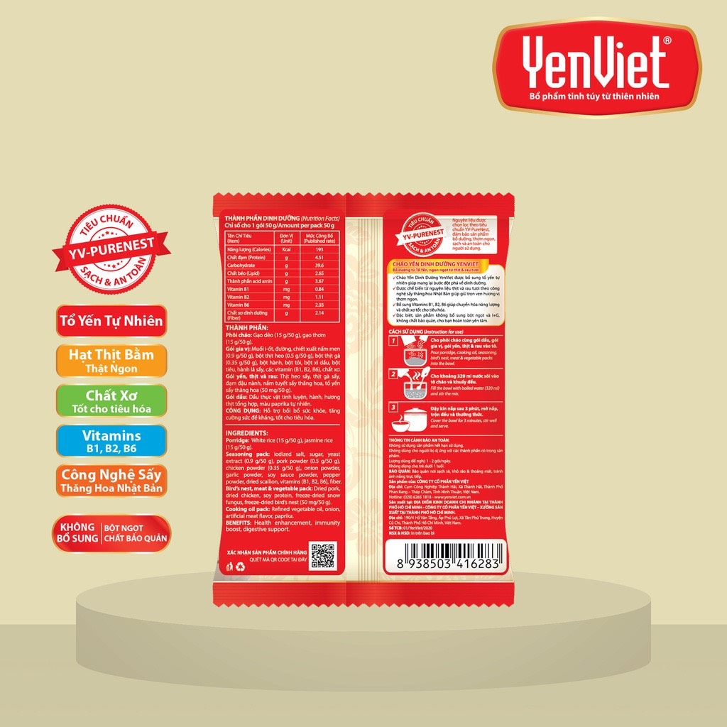 Cháo Yến Dinh Dưỡng YenViet