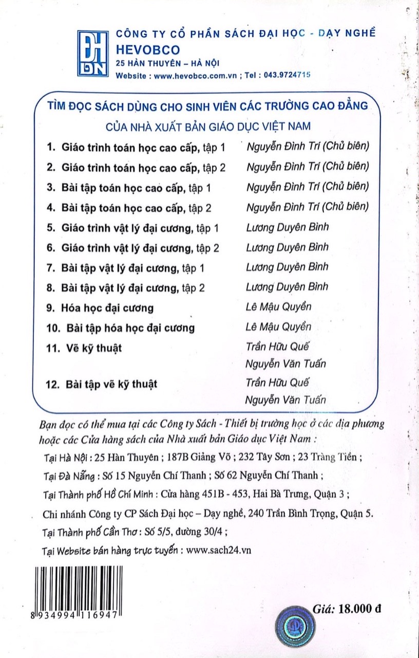 Sách - Bài Tập Vật Lý Đại Cương Tập 1 (Dùng Cho Sinh Viên Các Trường Cao Đẳng)