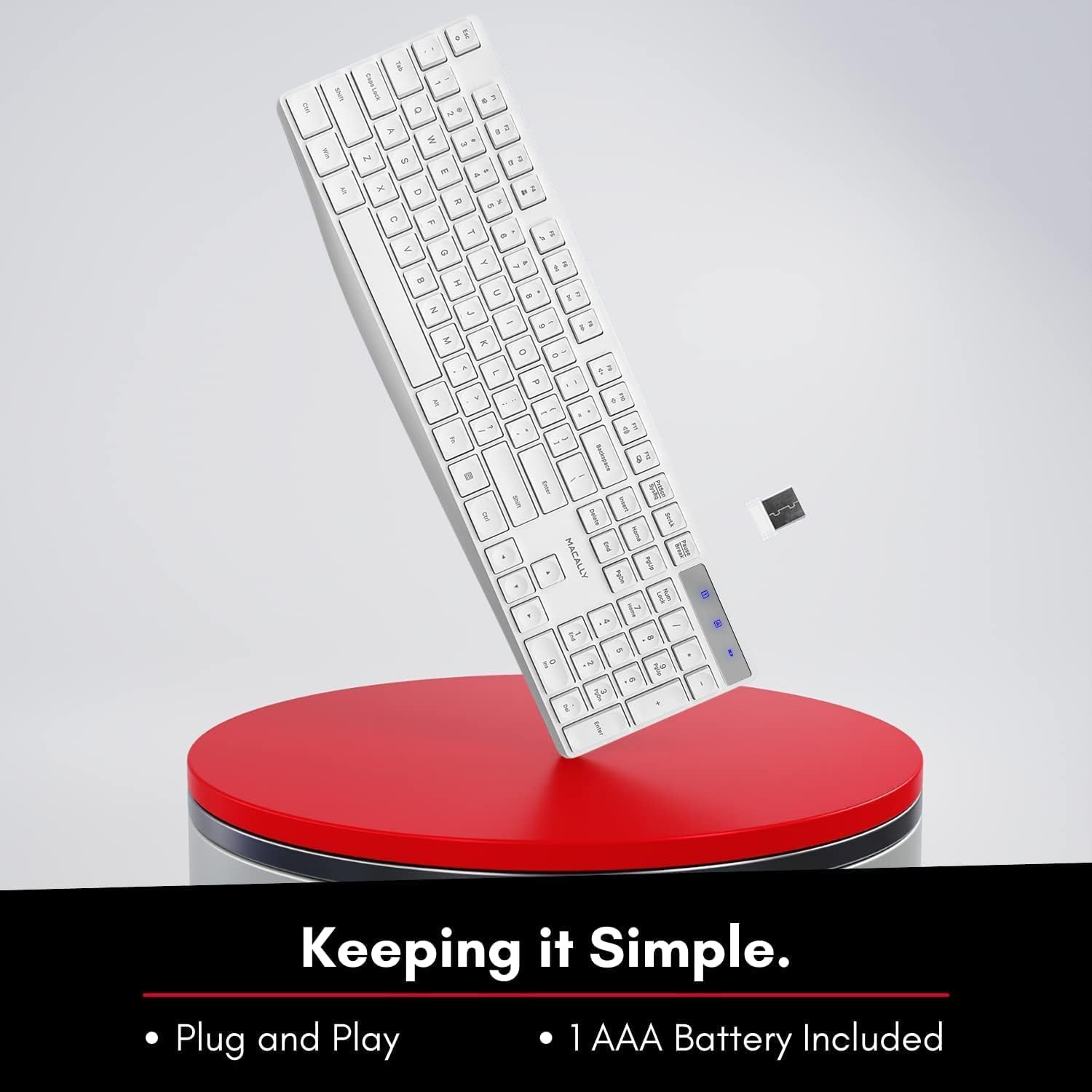 Macally%20Wireless%20Keyboard%20-%202.4G%20Ergonomic%20Full%20Size%20White%20Keyboard%20with%20Numeric%20Keypad%20&%2013%20Shortcut%20Keys%20-%20Plug%20&%20Play%20Quiet%20Cordless%20Keyboard%20for%20Laptop,%20PC,%20Windows%20Desktop,%20and%20Chromebook%20-%20Image%209