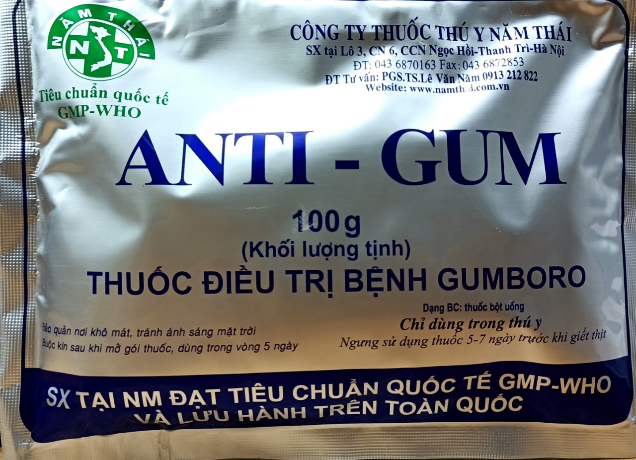 Anti - gum , antigum công ty năm thái, tăng đề kháng, giảm stres, nâng cao năng suất chăn nuôi. bệnh gumboro nhanh khỏi..........