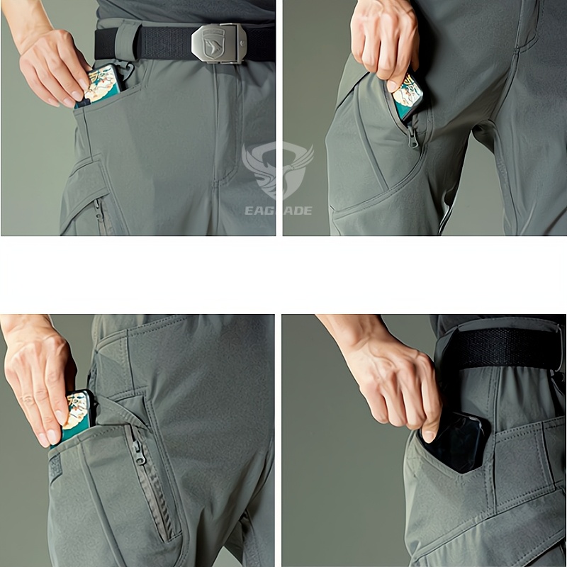 Eaglade Tactical Cargo Pants for Men in Black Python Ix9