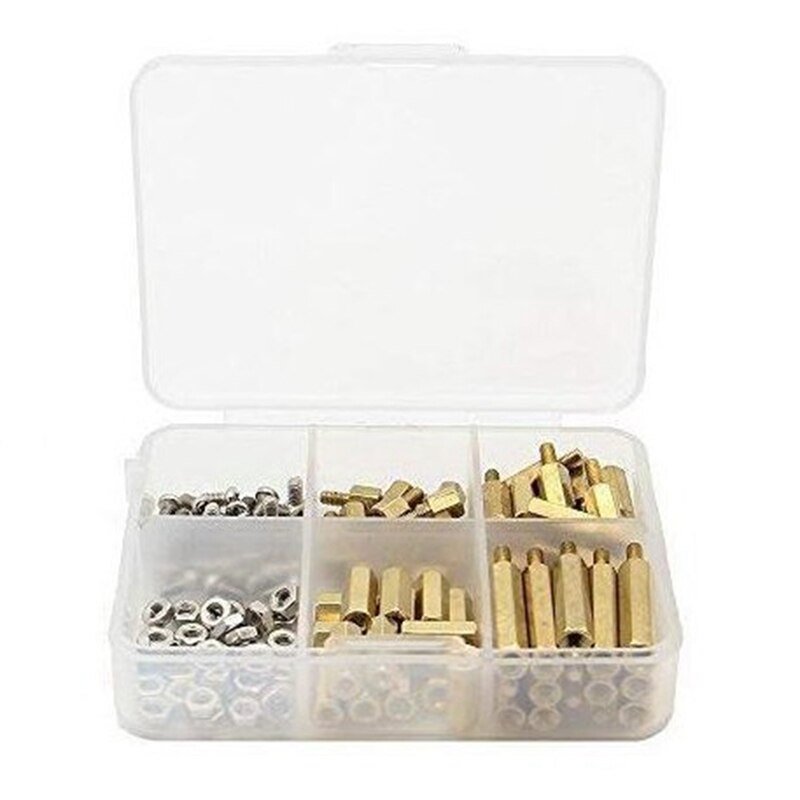120pcs installation tool for raspberry pi 4 model b/3b+/3b m2.5 series hex brass column/nuts+screws accessories kit