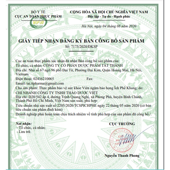 viên kẹo ngậm ÍCH PHẾ KHANG ( dùng được cho người tiểu đường)