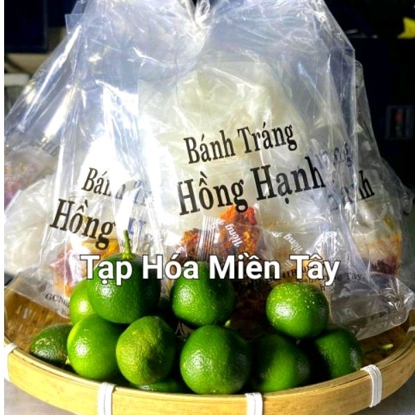 Combo 10 bánh tráng hồng hạnh tỏi khô bò trộn sate tắc