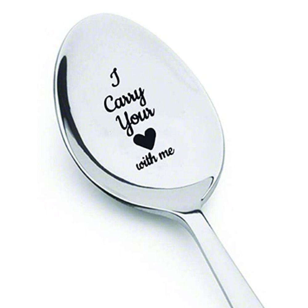 Spoon Text Anniversary Gifts Long Spoon Key of Love Spoon Engraved Design Love ...