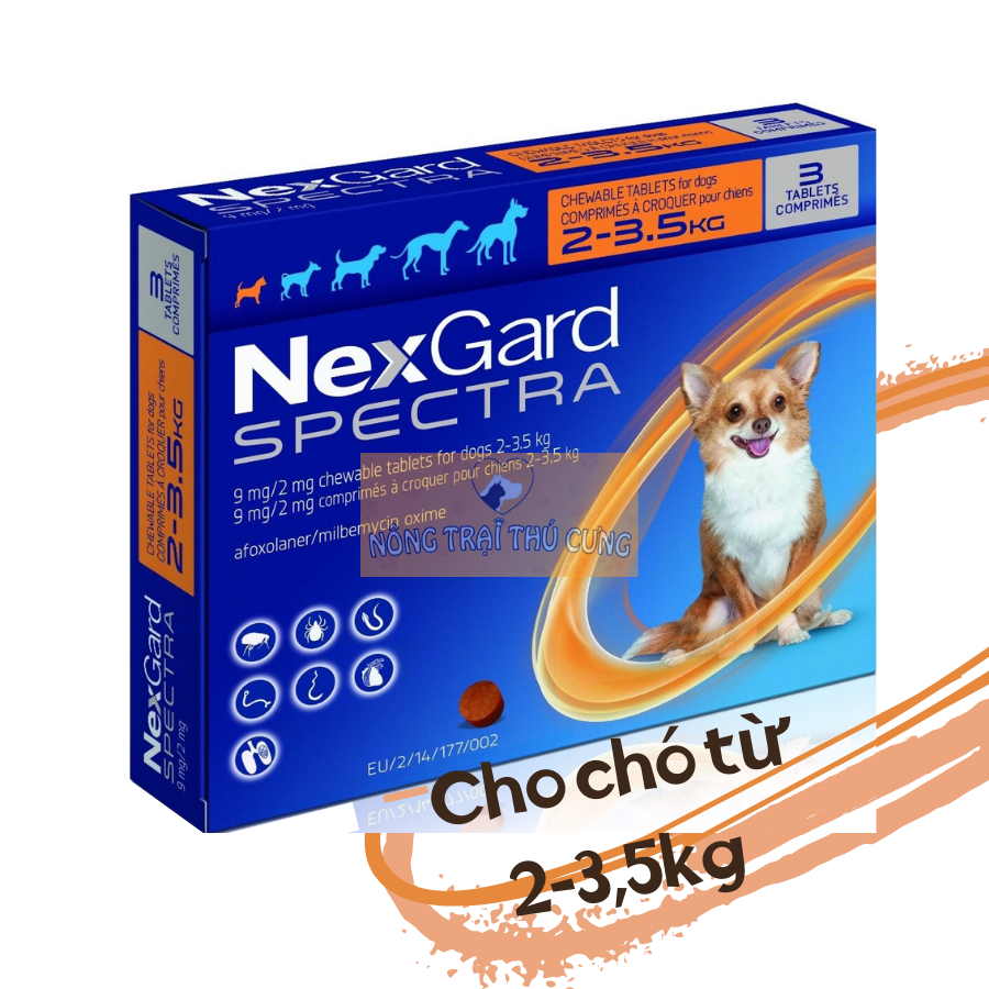 Viên nexgard spectra trị nội ngoại ký sinh trùng cho chó -