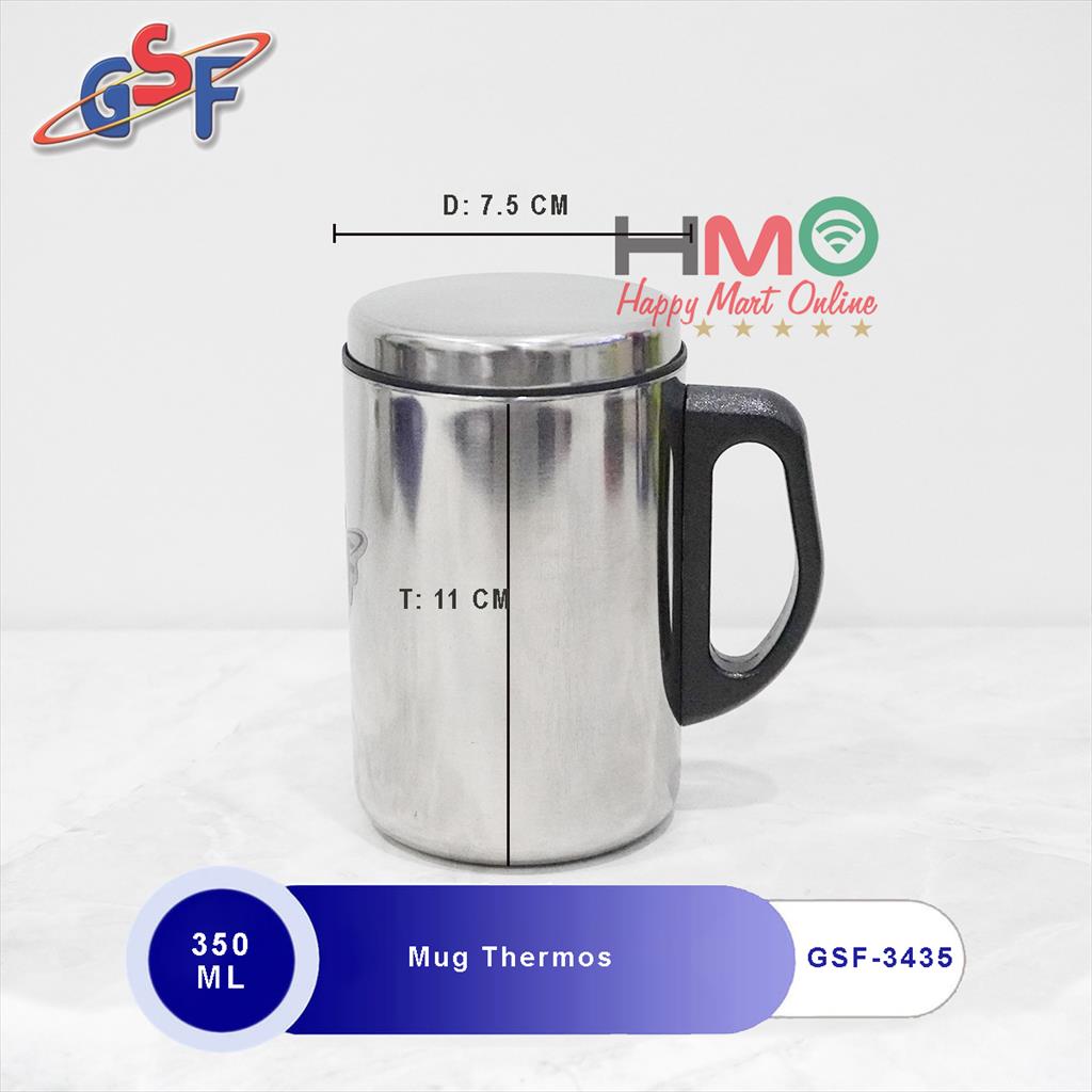 Mug Thermos Stainless Steel GSF Cangkir Air Minum Tahan Panas