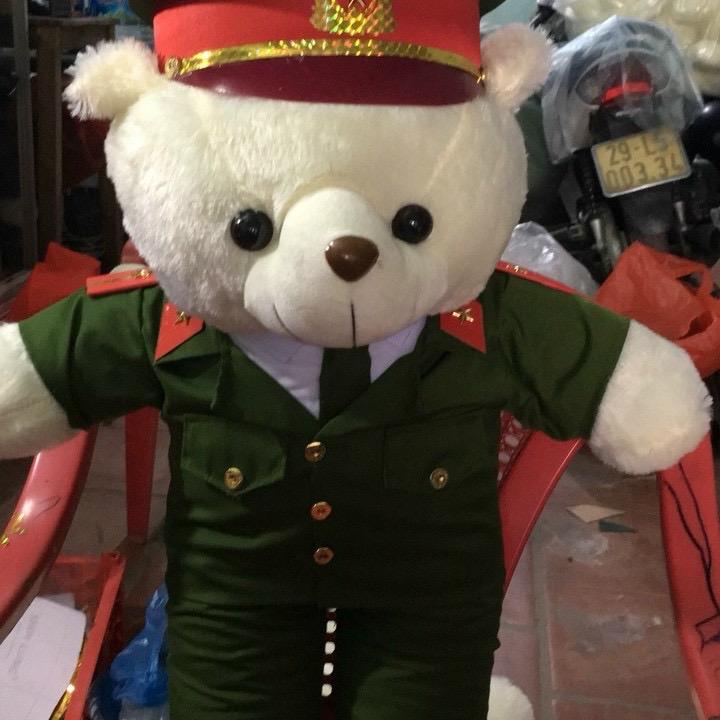 Gấu bông công an size 55-70cm