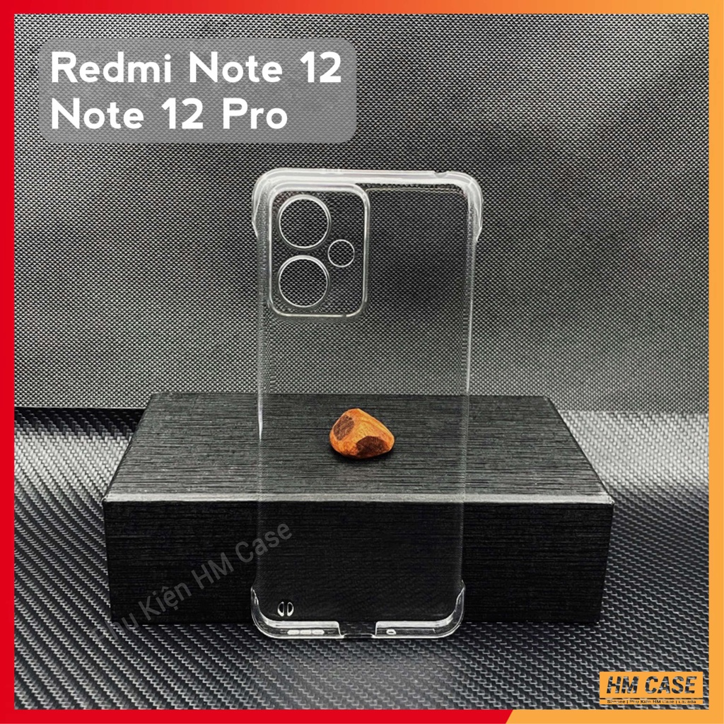 Ốp lưng không viền Redmi Note 13 / Note 13 Pro / Note 12 / Note 12 Pro / Note 12 Turbo / Note 12 5G, nhựa pc trong suốt