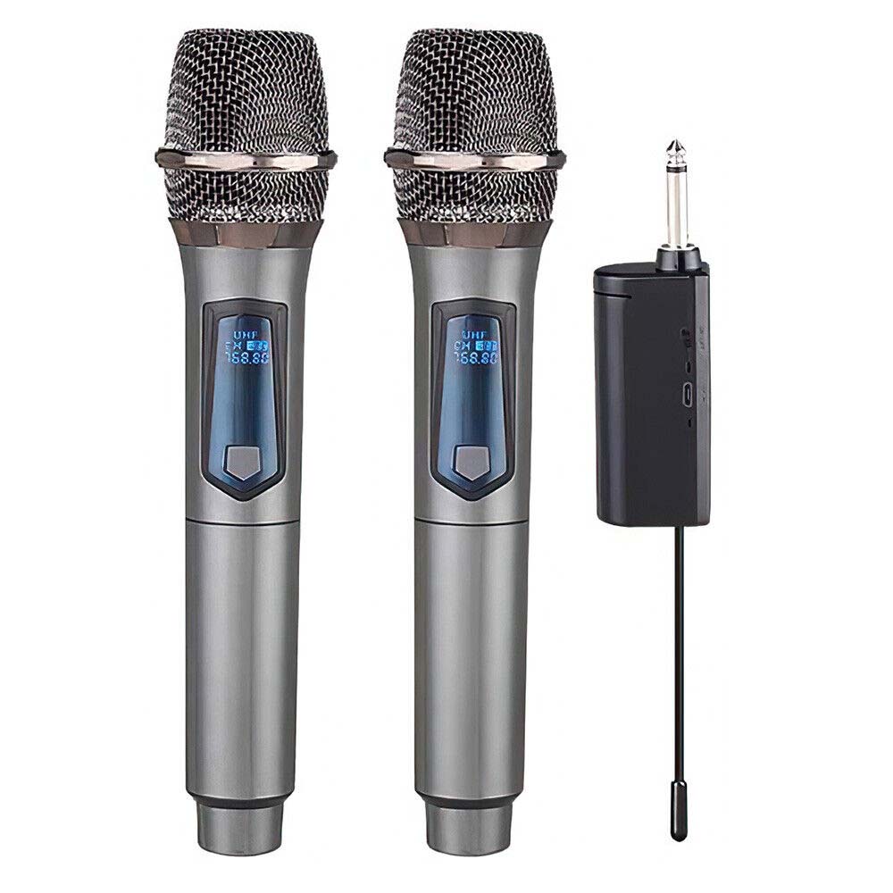 [On Sale] Wireless Microphone UHF Professional Handheld Mic System Receiver for Karaoke