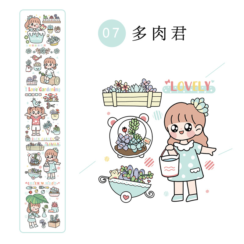 Sticker dán sổ sticker dán điện thoại anime mohamm họa tiết cô gái chàng trai dễ thương