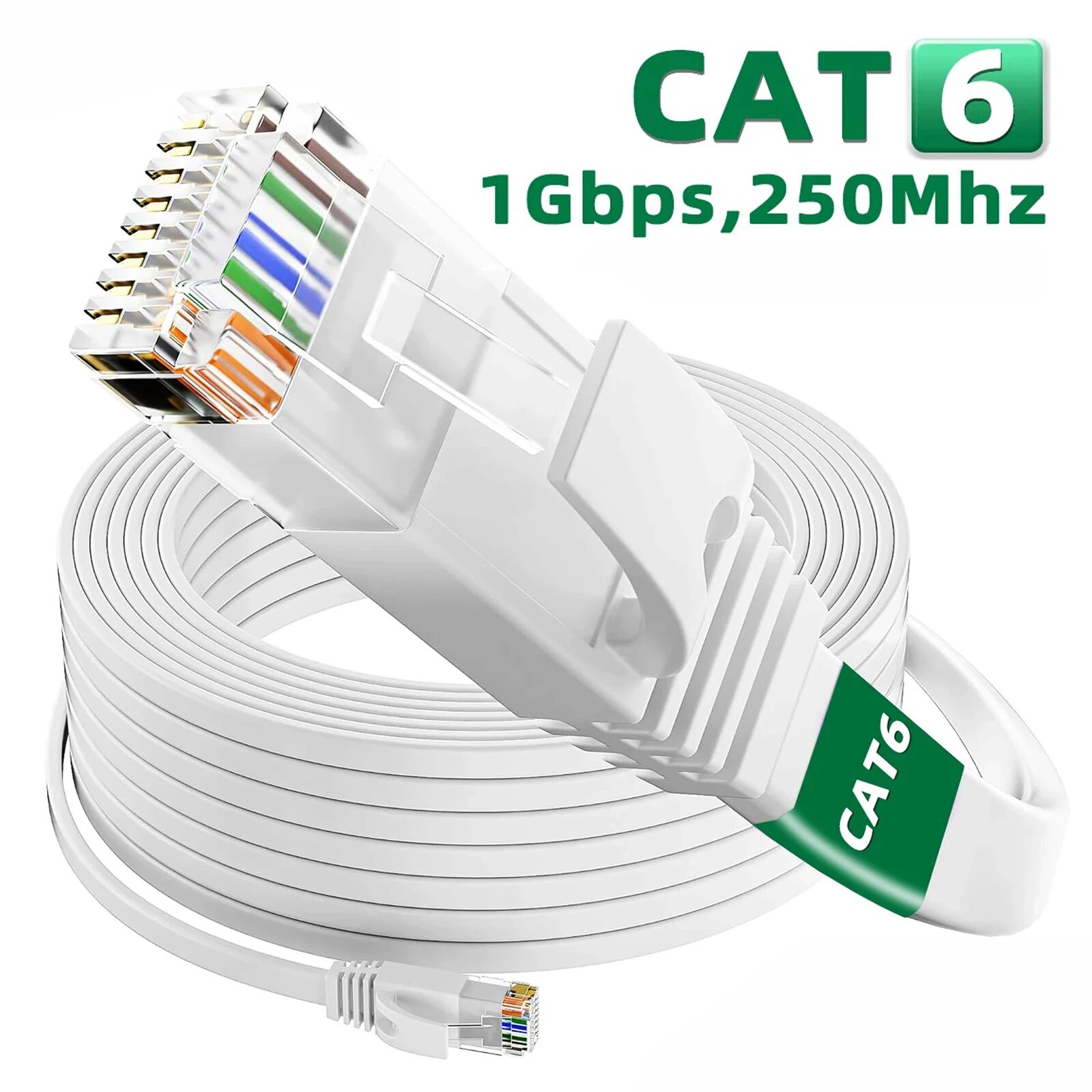 0.5/1/2M RJ45 Mèo 6 cáp Ethernet Phẳng Dây cáp LAN Tốc Độ Cao Internet & dây mạng Cho PS PC Bộ định tuyến modem