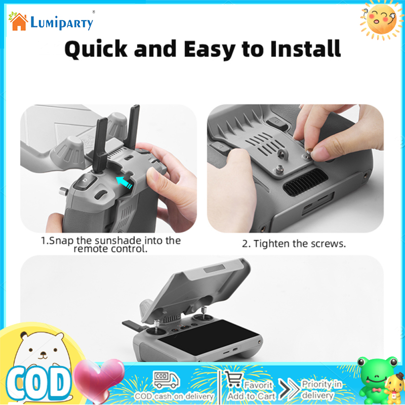 Protective Cover Sun Hood Remote Control Accessories Sunshade Drone RC Screen Protector Compatible For DJI Mini 4 Pro/Air 3/RC 2