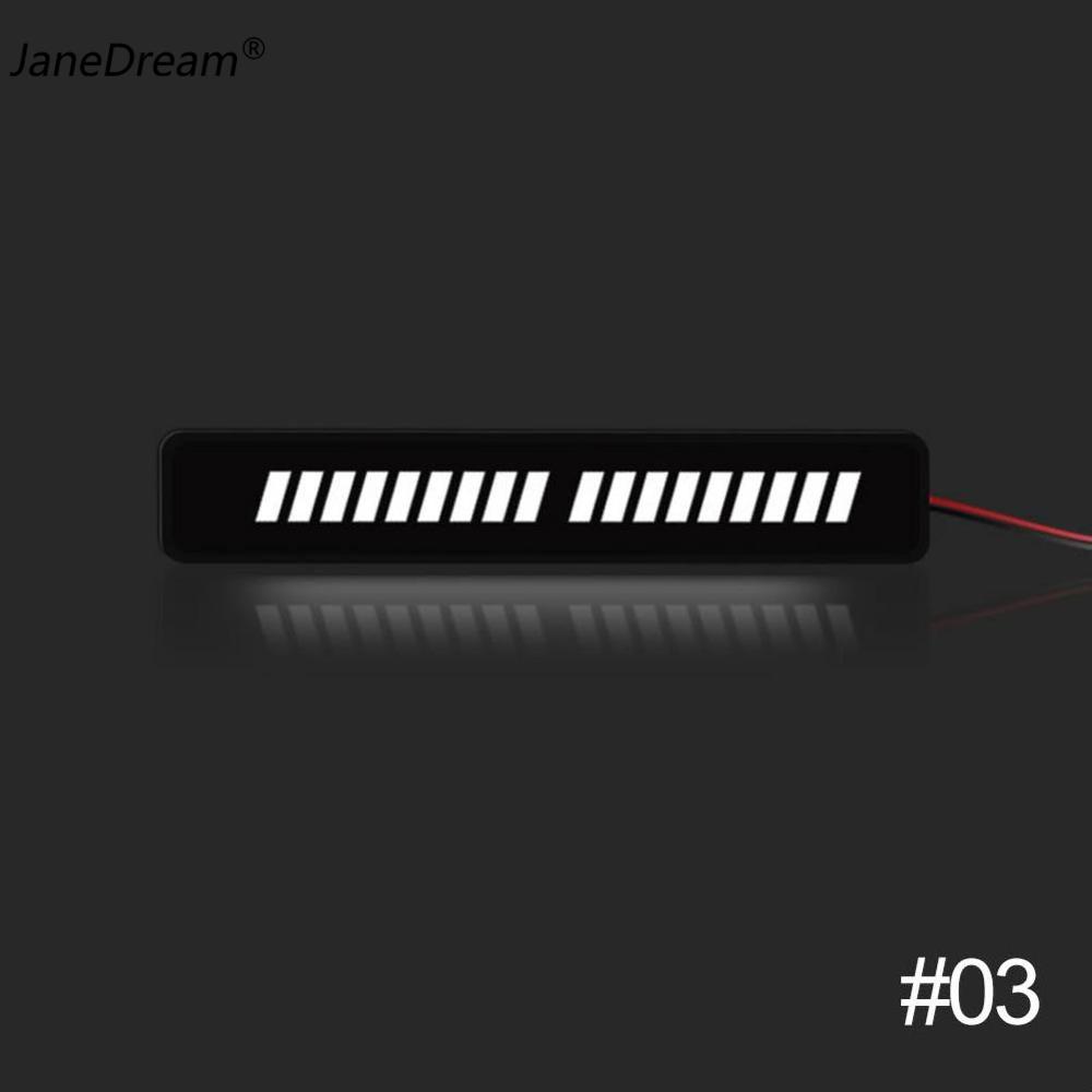 JaneDream 1PC 12V 36 LED Car External Front Grille Trim LED Daytime Running Lights Emblem Decoration Mesh Cover