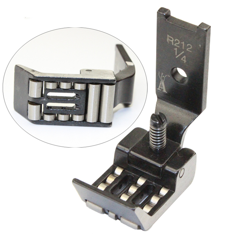 R212 Roller Presser Foot For Industrial Double Needle Sewing Machine SINGER 212W JUKI LH-515 1152 3128 BROTHER LT2-B842 B845.