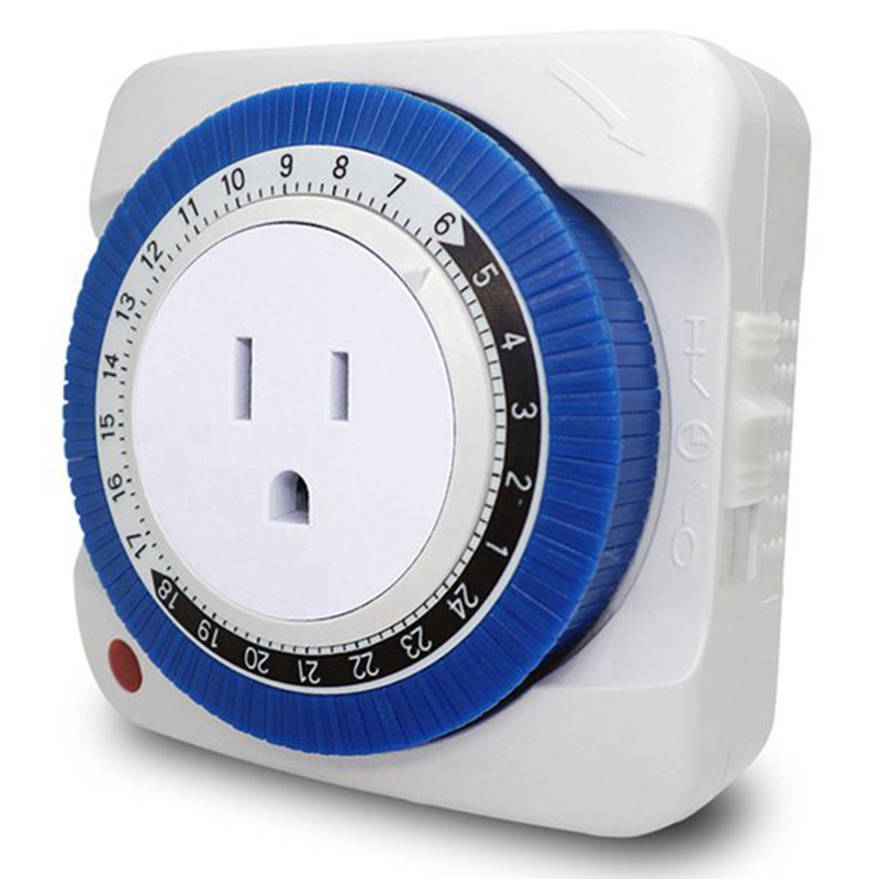 24 Hour Timer Socket Mechanical Program Timer Switch Socket 230V Wall Outlet Protector Energy Saveing()