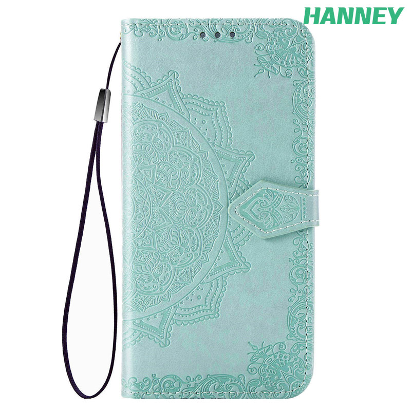 HANNEY For HUAWEI Y6P Y7P Y5P 2020 Y9S Y9 PRIME Y7 Y6 PRO Y9 Y5 2019 Y9 2018 Phone Case 3D Mandala Floral Wallet Casing Flip Cover with Card Holder MTL-01