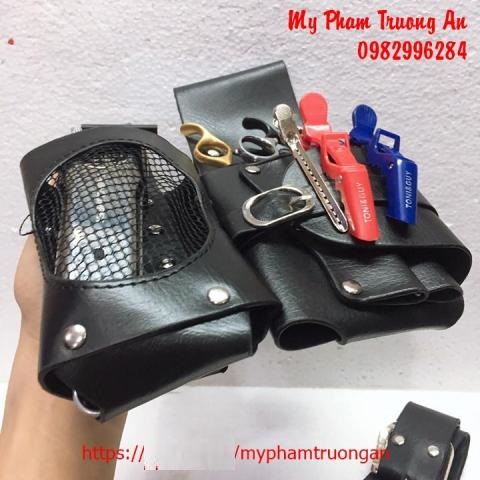 [Hàng mới về] Túi đựng kéo lược tông đơ cắt tóc 2 ngăn