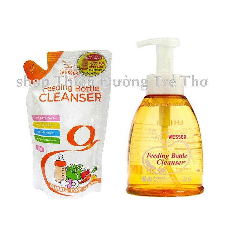 Nước rửa bình sữa Wesser dạng túi 500ml