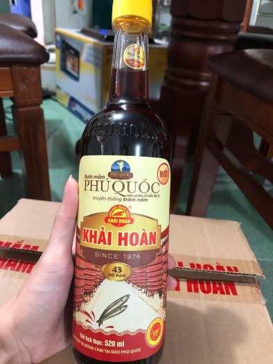 Nước mắm Khải Hoàn Phú Quốc 43 độ đạm (cặp 2 chai 520ml)