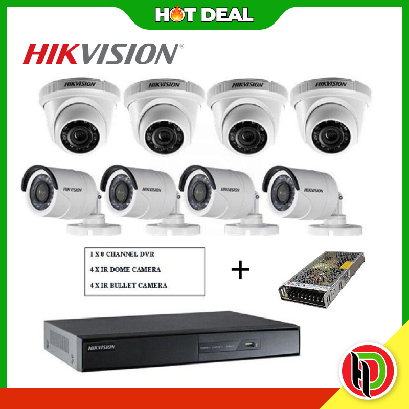 Hotdeal ( Local 2 Years Warranty ) 2MP Hikvision 8 Channel Full HD CCTV ...