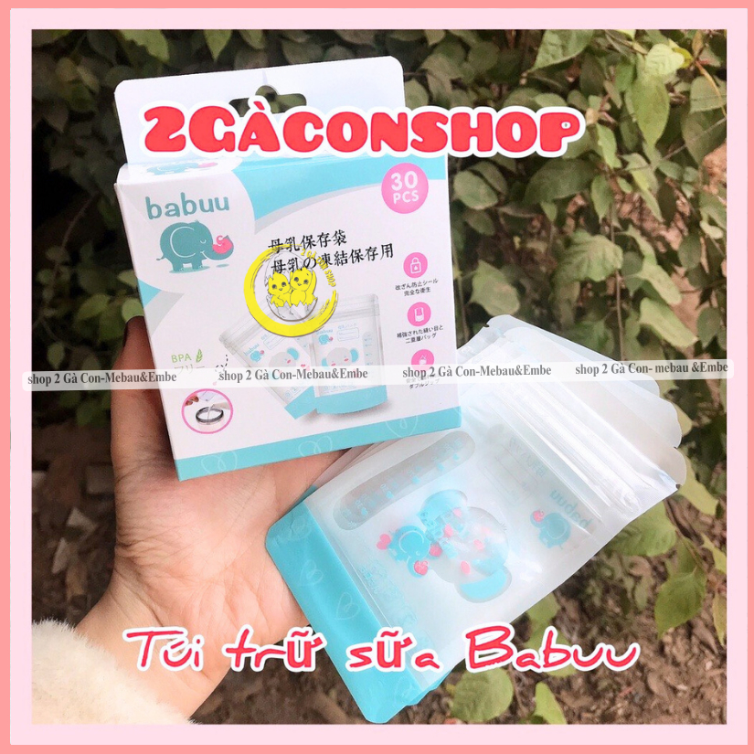Túi trữ sữa mẹ 100ml,250ml hiệu Babuu Nhật
