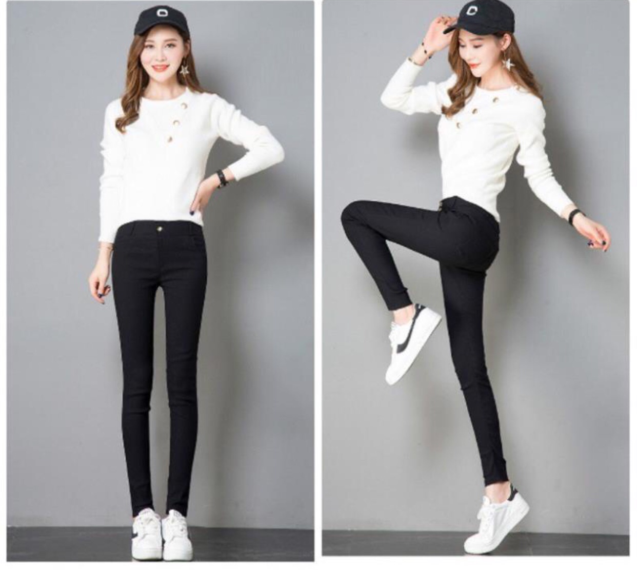 Quần Kaki thun nữ cao cấp co giãn mạnh dáng ôm