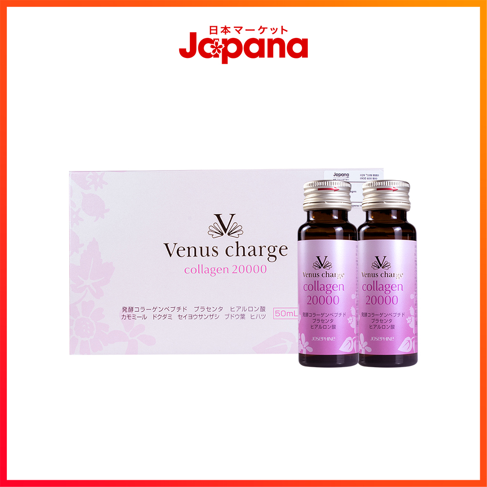 Nước uống Collagen Venus Charge 20.000mg (Hộp 10 chai x 50ml)