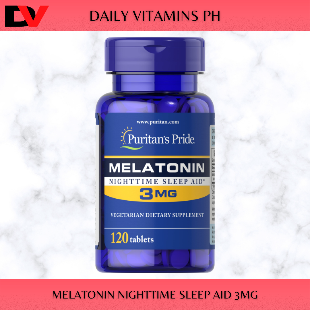 Puritan's Pride Melatonin 3mg, 120 Tablets Stress, Sleep and Anxiety