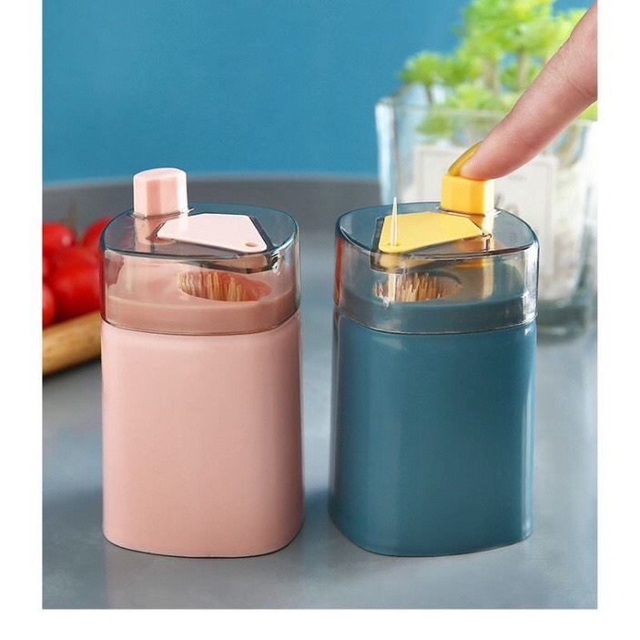 Hũ đựng tăm xỉa răng thông minh tự động lấy tăm ( Màu Ngẫu Nhiên )