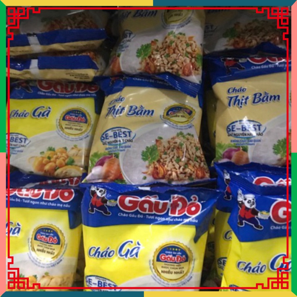 HOT LIKE 1 GÓI CHÁO ĂN LIỀN GẤU ĐỎ 50G
