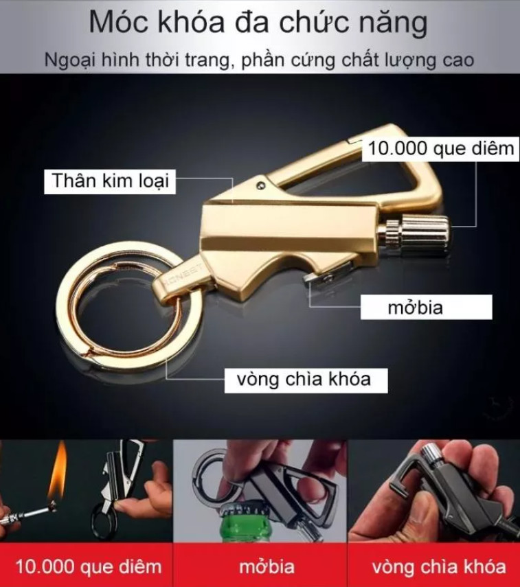 Home and Garden - Móc khóa bật lửa GoldenMen