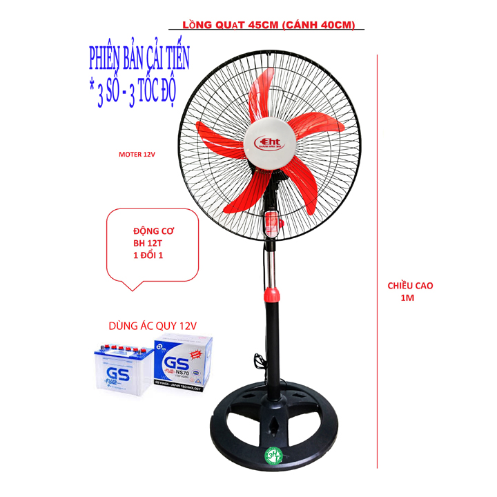 QUẠT LỠ CÔNG NGHIỆP DÙNG BÌNH 12V