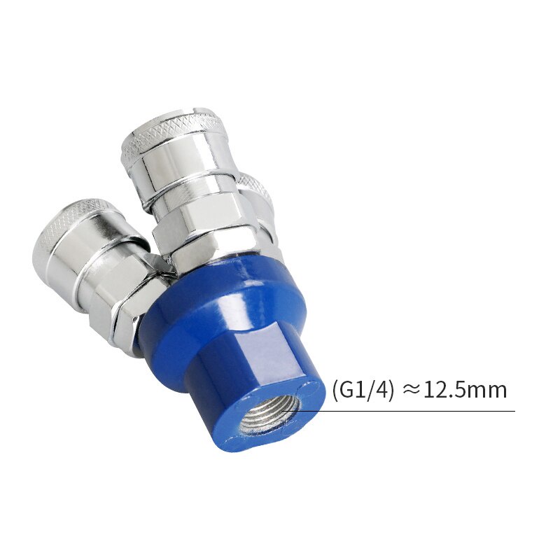 Khớp nối nhanh khí nén đôi và khớp nối, chạc chia 2 khí nén và khớp nối