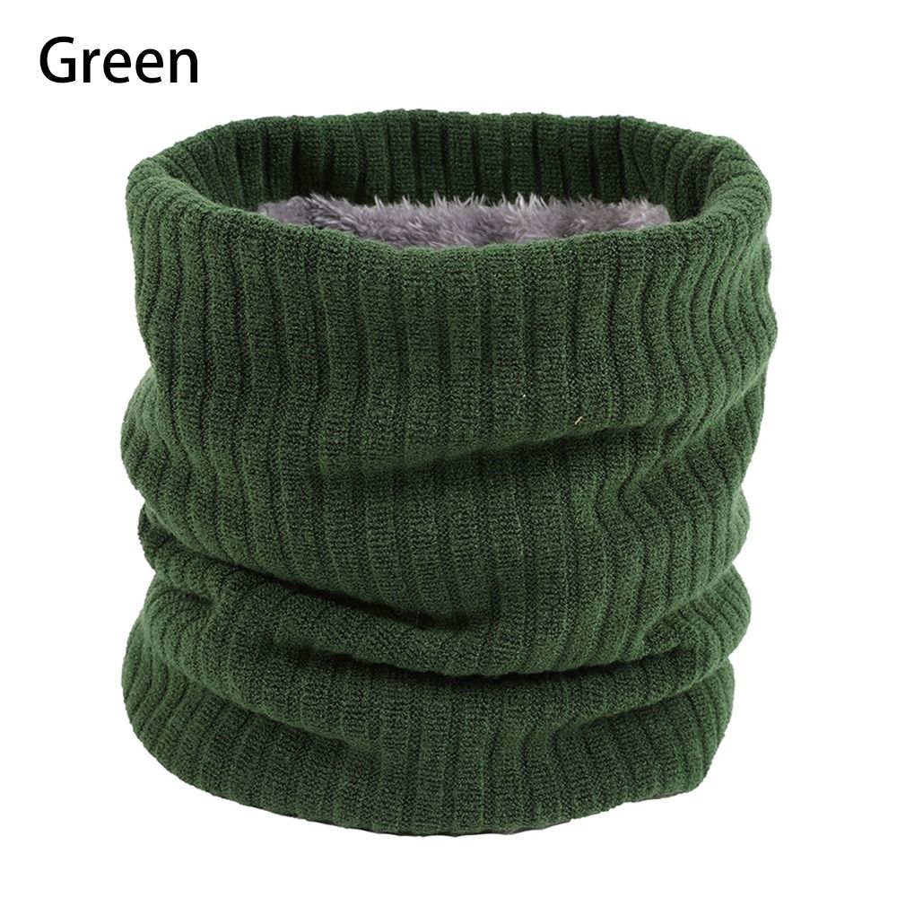 CC5H Khăn choàng quấn Unisex Hai Lớp Chống gió Dày DệT Kim Khăn choàng cổ mùa đông Khăn Quàng Cổ Vòng Tròn Khăn Quàng Lót Lông Cừu Ấm cổ