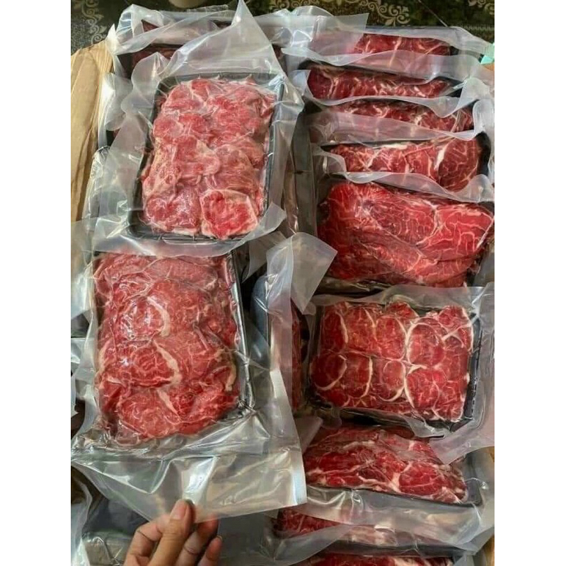 Bắp bò hoa cắt lát khay 500g (giao tphcm)