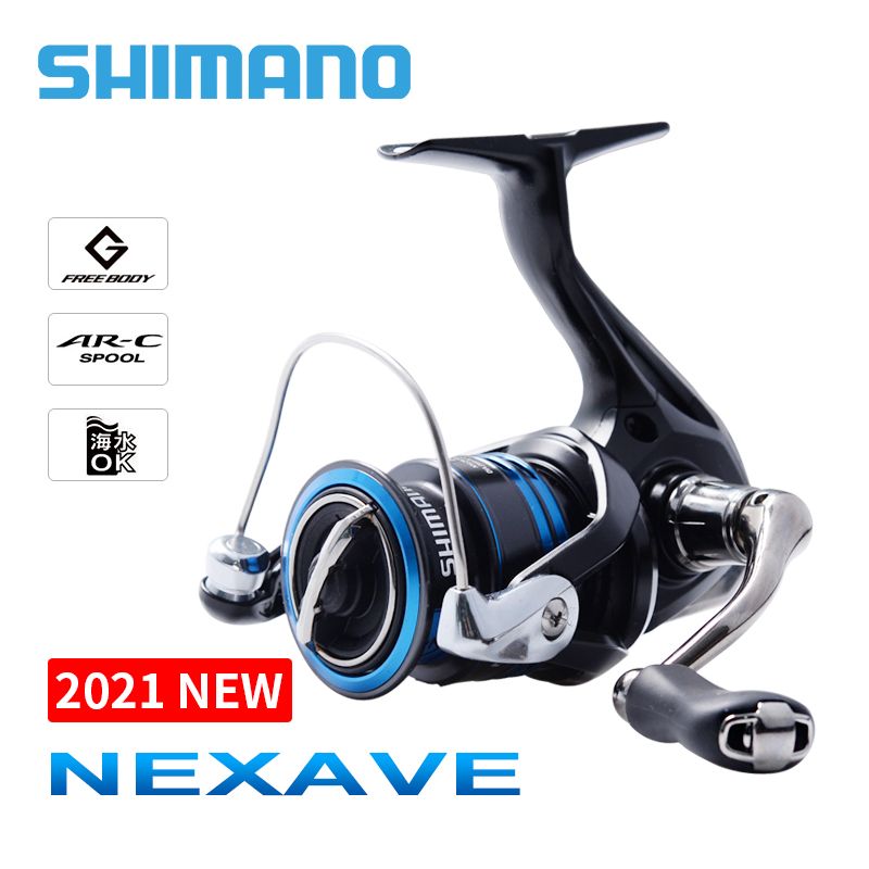 2021 New SHIMANO NEXAVE Spinning Fishing Wheels 1000-5000 3+1BB Max Drag  11kg Metal AR-C Spool G FREE BODY Metal Handle Saltwater Fishing Reel  Fishing Tackle