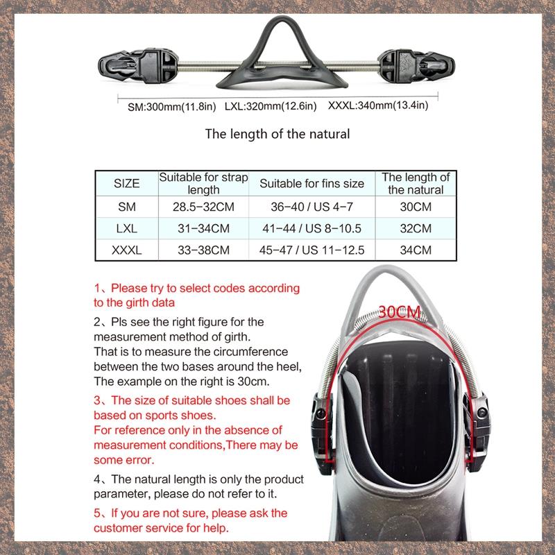 (TQHJ) Diving Fin Spring Heel Strap with Quick Release Buckles Quick Release Buckles for Outdoor Diving
