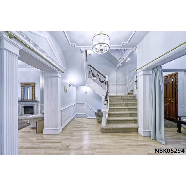 Laeacco Luxury Palace Spiral Staircase Pillar Interior Decor ...