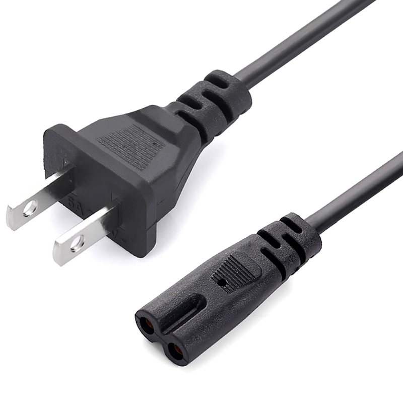 Eu power cable 2pin iec320 c7 us power extension cord for dell laptop charger canon epson printer radio speaker ps4 xbox lg sony