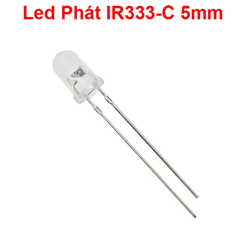 Led thu phát hồng ngoại 5mm, led thu pt334b, led phát ir333c