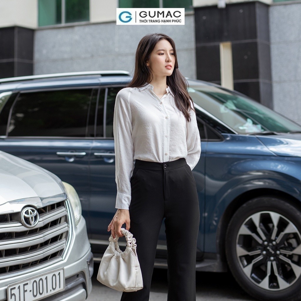 Áo sơ mi nữ tà lệch thời trang GUMAC AD06045