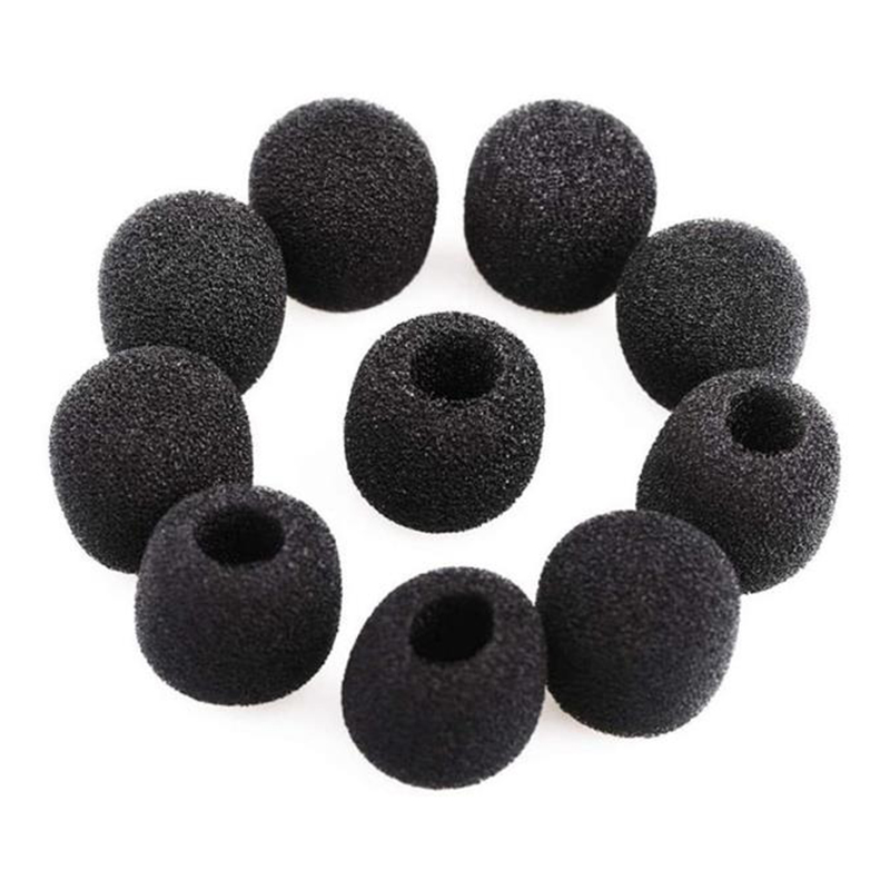 Maoyuanxing 10Pcs Mini Microphone Cover Headset Replacement Foam Mic Cover Windshield