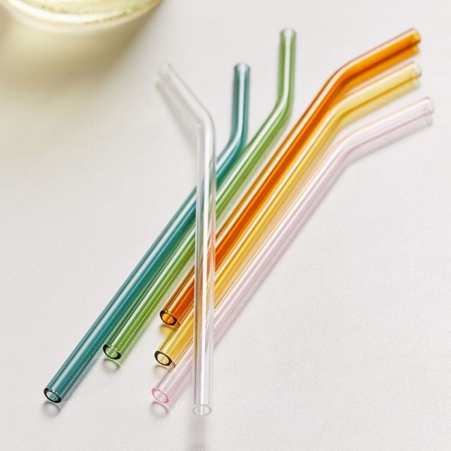 Ống hút thủy tinh màu 20cm