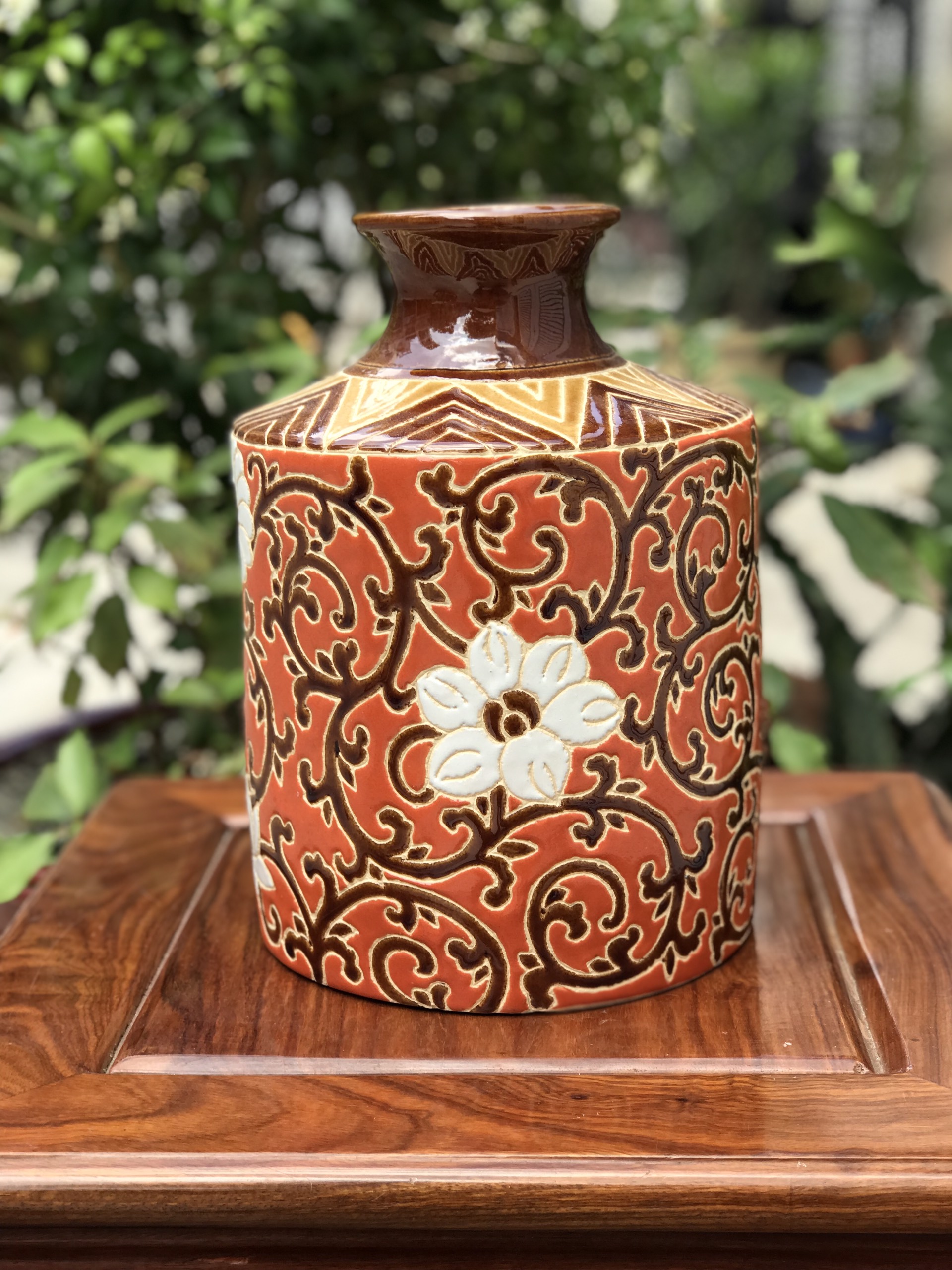 Bình hoa dây lá cam HN gốm sứ Nam bộ
