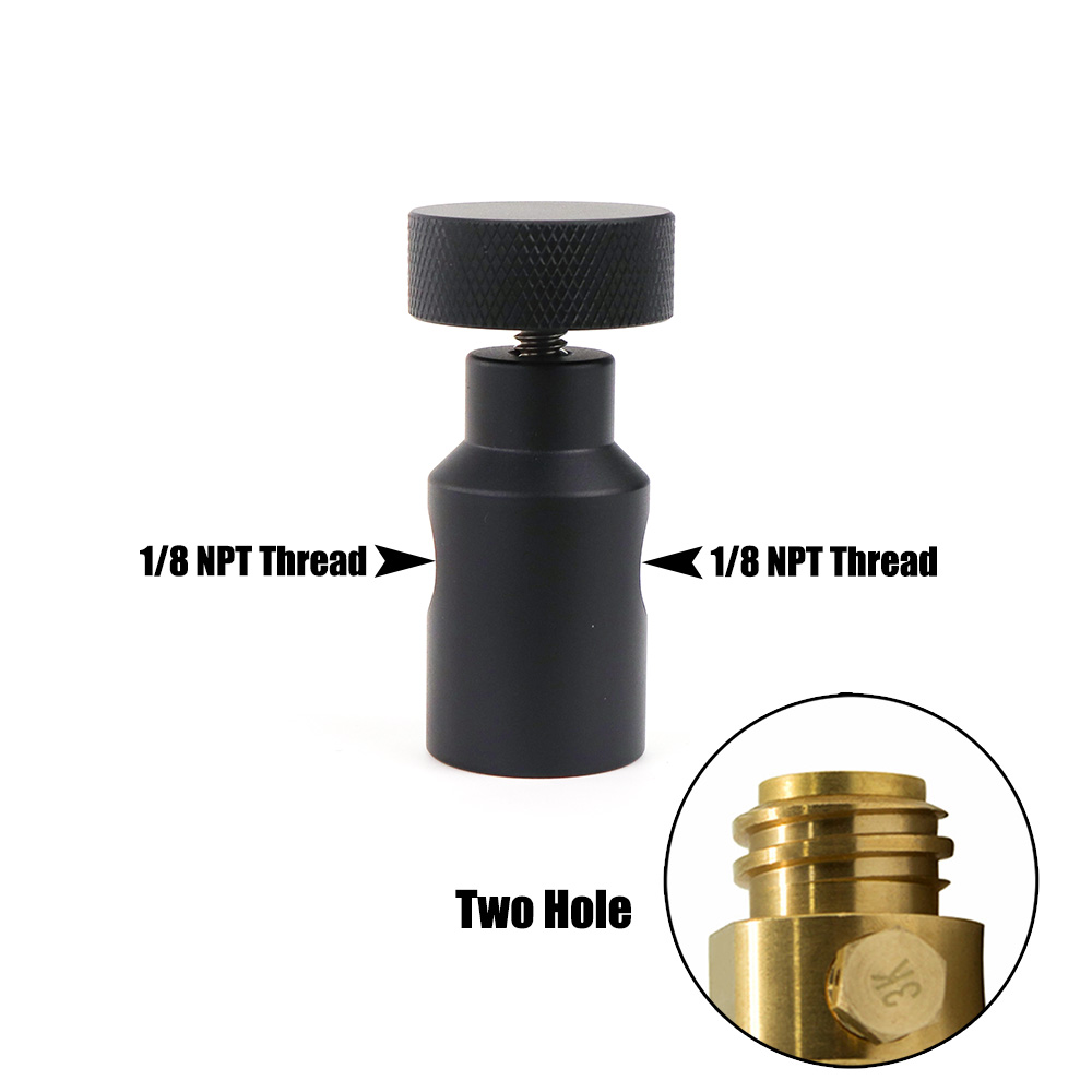 【Top-Rated Product】 Soda Water Stream Co2 Cylinder Blue Refill Adapter On/off Aadaptor With Bleed Valve Gauge Quick Plug.