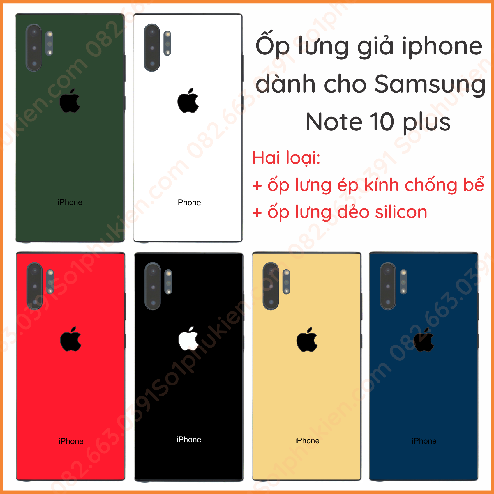 Ốp lưng Samsung note 10 / note 10 plus giả iphone