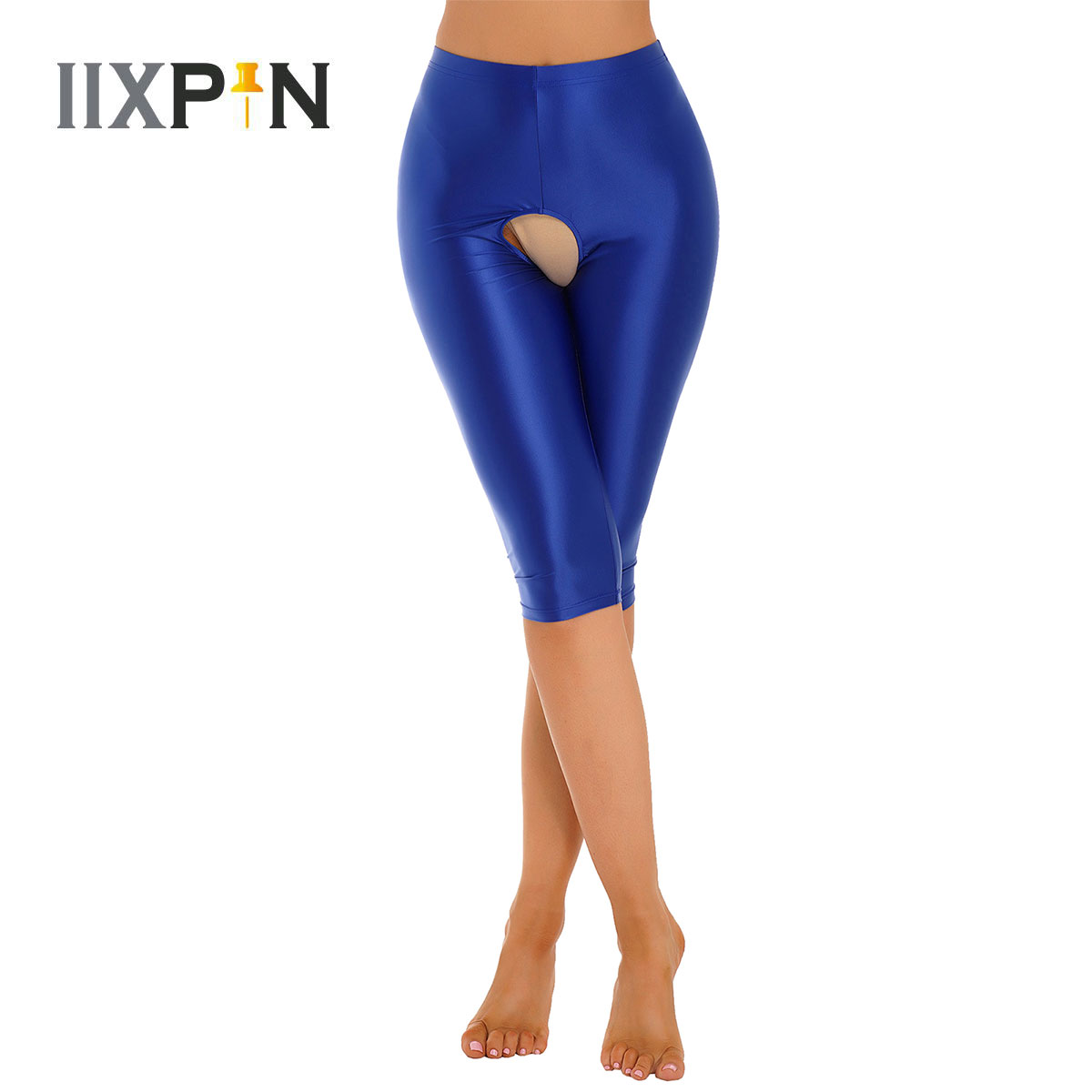 Womens%20Glossy%20Open%20Crotch%20Shorts%20Stretchy%20Smooth%20Elastic%20Waistband%20Leggings%20Slim%20Fit%20Short%20Pants%20Oil%20Shiny%20Boxer%20Shorts%20Panties%20-%20Image%208
